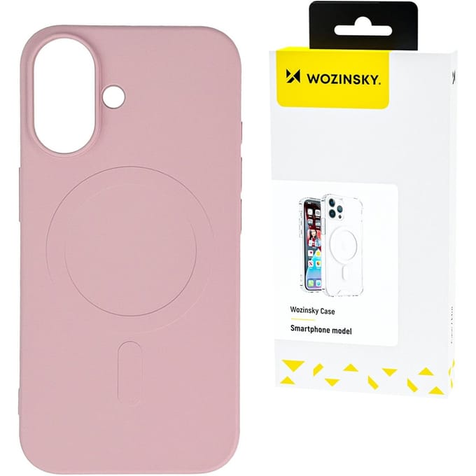 Wozinsky Liquid Silicone Case MagSafe Samsung Galaxy S24 FE Light pink