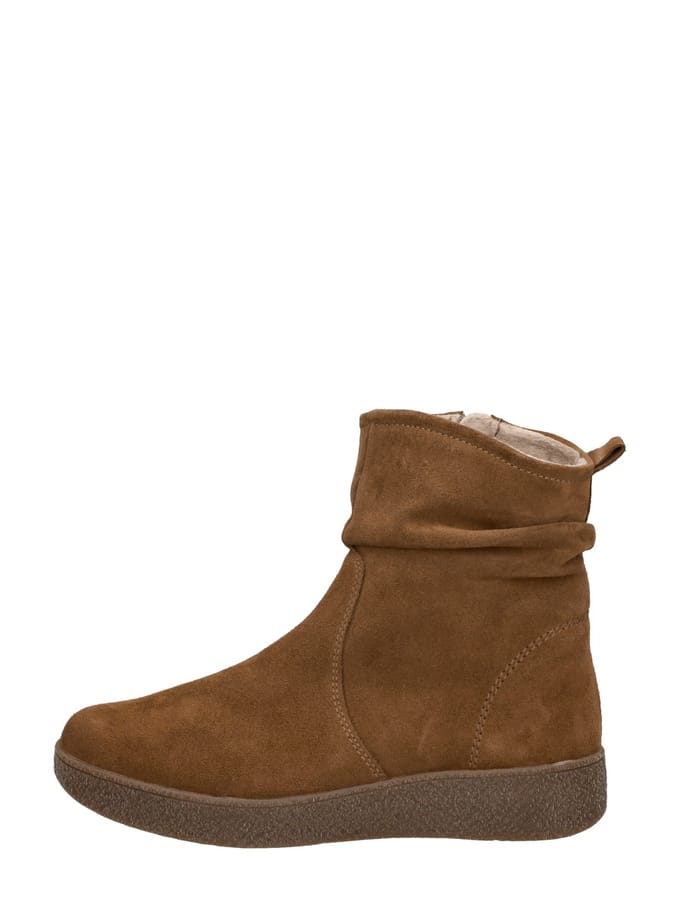 SUB55 Comfort Collection Marina 17 Enkellaarsjes Plat - cognac - Maat 36