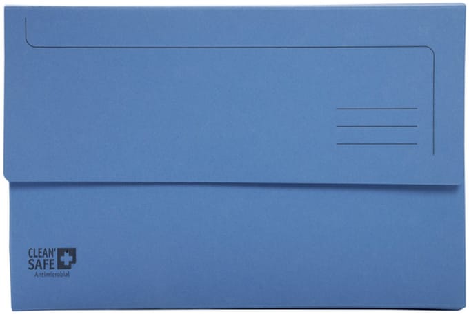 Pocketmap exacompta cleansafe a4 400gr blauw | 10 stuks