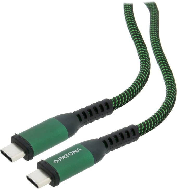 PATONA 1732 USB-kabel USB 2.0 0,5 m USB C Zwart, Groen