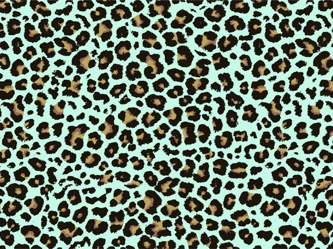 Placemat vinyl | Panter aqua | 4 stuks