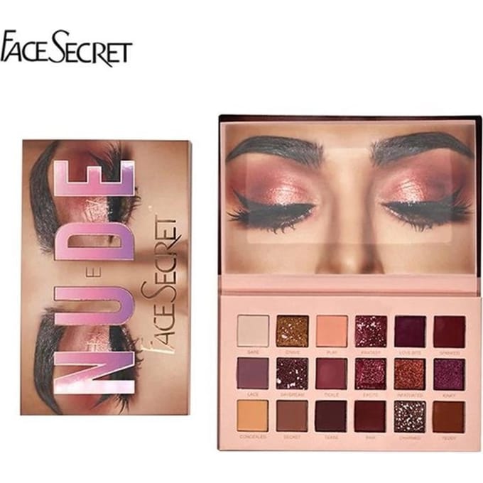 Face Secret ™ Nude Oogschaduw Palette - met Make Up Spiegel