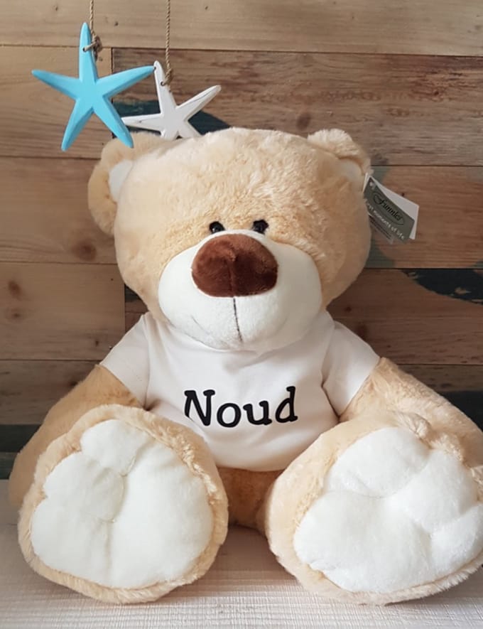 Teddybeer met naam- Funnies beer type Boris met naam - Knuffel met naam
