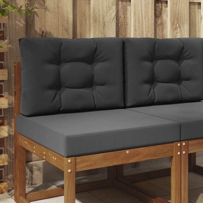 vidaXL - Buitenbankkussen - Polyester - Antraciet - 60 - x - 60 - cm