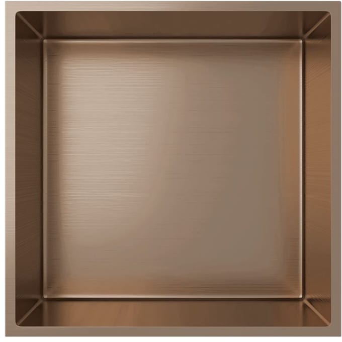 ALONI inbouwnis – 30x30x7 cm – geborsteld koper