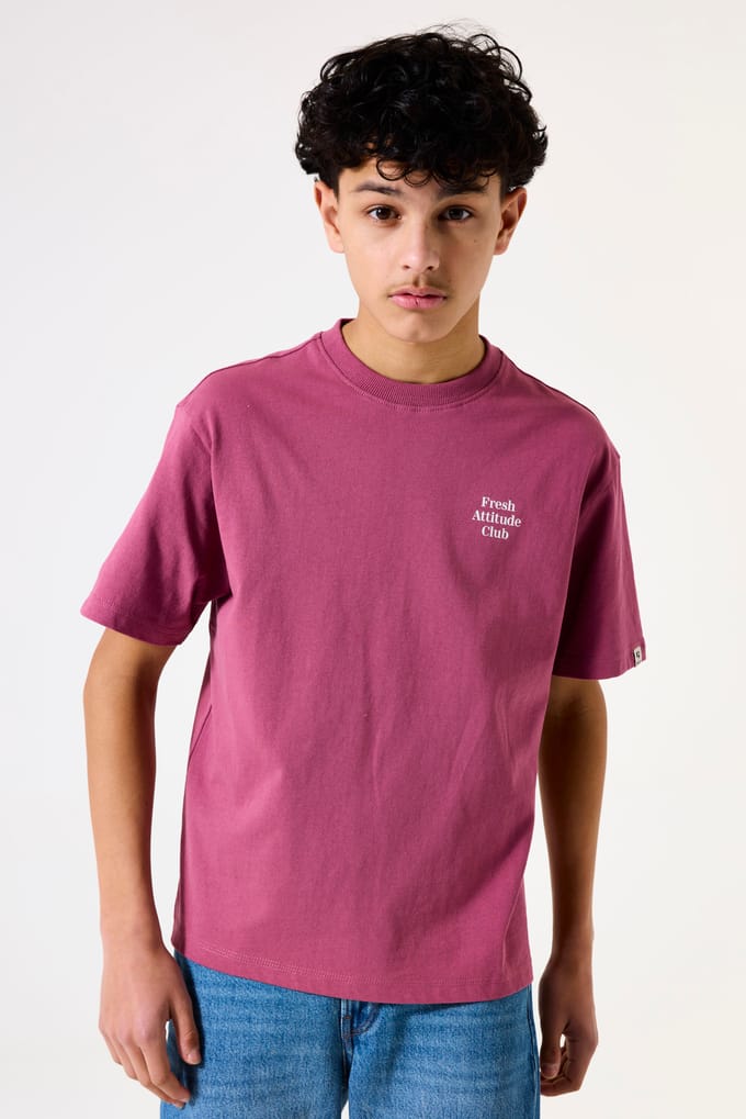 GARCIA Jongens Print T-shirt Rood Korte mouw