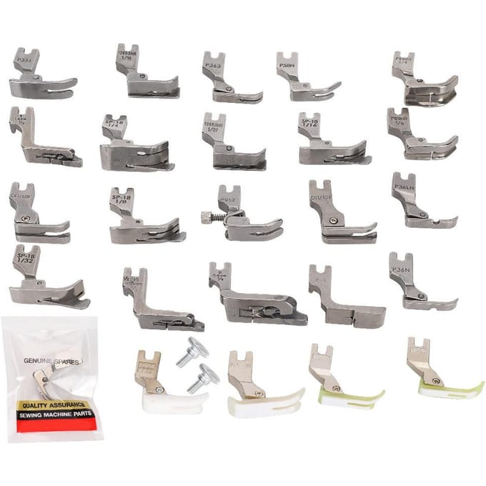 25 Stuks Naaimachine Persvoet Set Industrieel Diverse Specificaties Accessoires gray