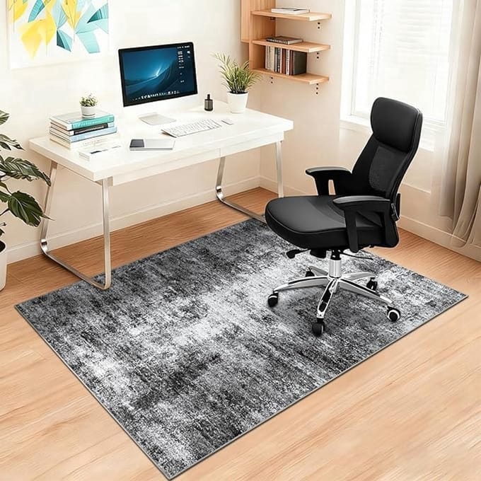 Antislip bureaustoelmat voor harde vloeren, abstract design, 120 x 150 cm
