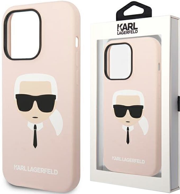 Karl Lagerfeld KLHMP14XSLKHLP iPhone 14 Pro Max 6.7 "hardcase light pink / light pink Silicone Karl`s Head Magsafe
