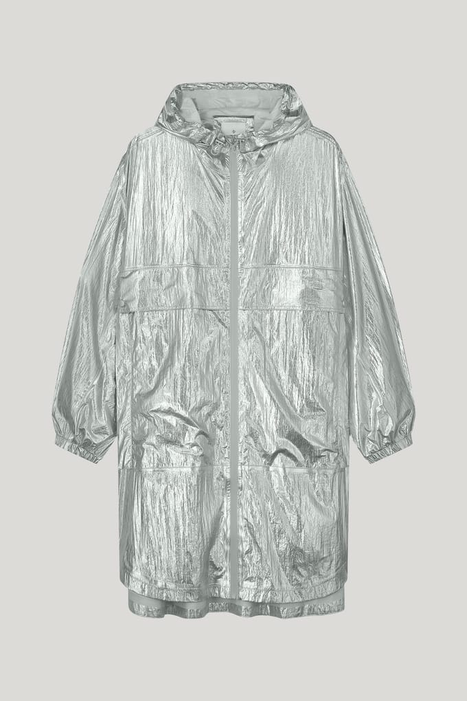 Summum Woman Coat Metallic Rain Silver Taglia: S | Trench Outlet | Donna | Grigio
