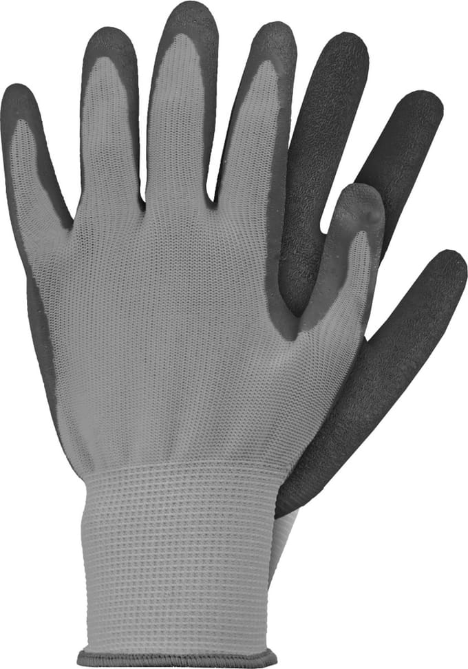 Talen Tools - Werkhandschoenen - Latex - Grijs - Maat S