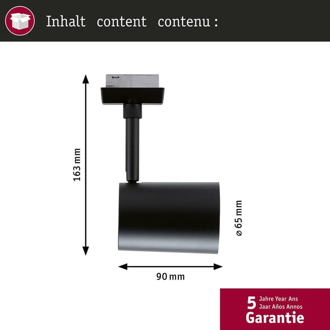 Paulmann Luxe 230V-railsysteem lamp URail GU10 Zwart (mat)