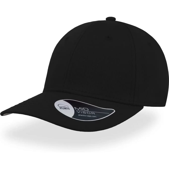 Atlantis Headwear Pitch Cap AT689 - Black - S/M