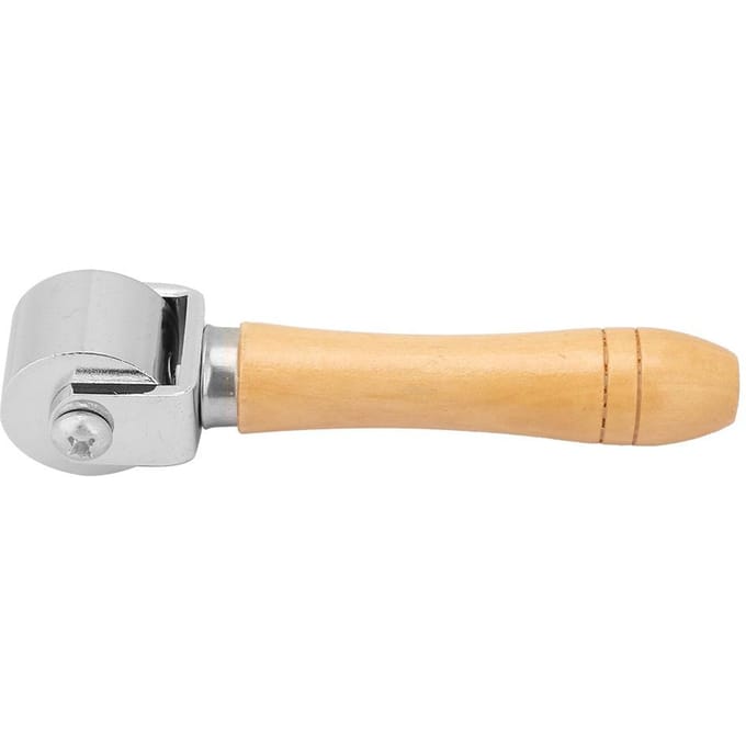 DIY Leer Handwerk Gladmaker 35mm Leer Roller Gereedschap Leerbewerking Rand Creaser(Medium) S beige