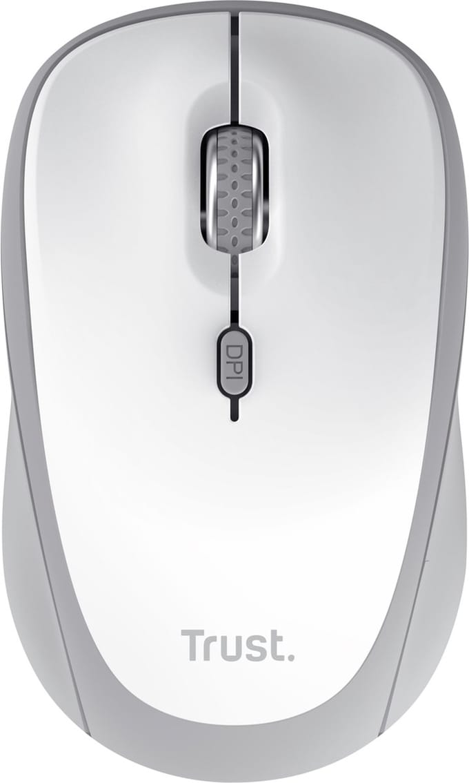Trust Yvi+ - Draadloze Muis - Multi-device - Stille Knoppen - Compact - Wit