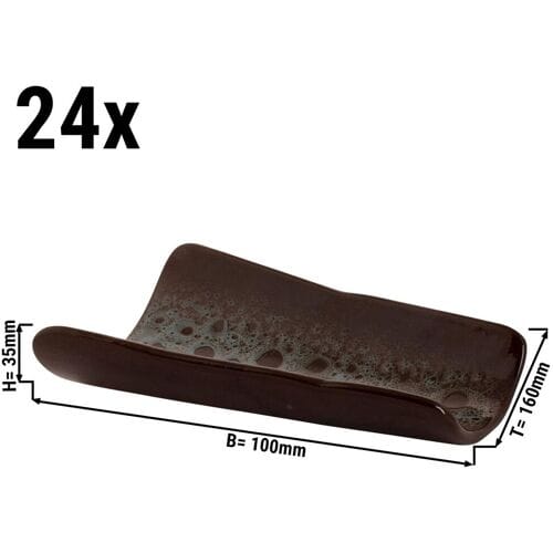 GGM Gastro (24 Stück) TURKEY - Schale - 155x100mm - Braun / blau