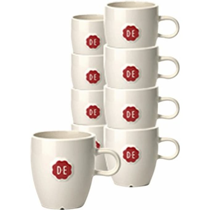 Kopje Douwe Egberts espresso 70ml wit 12 stuks