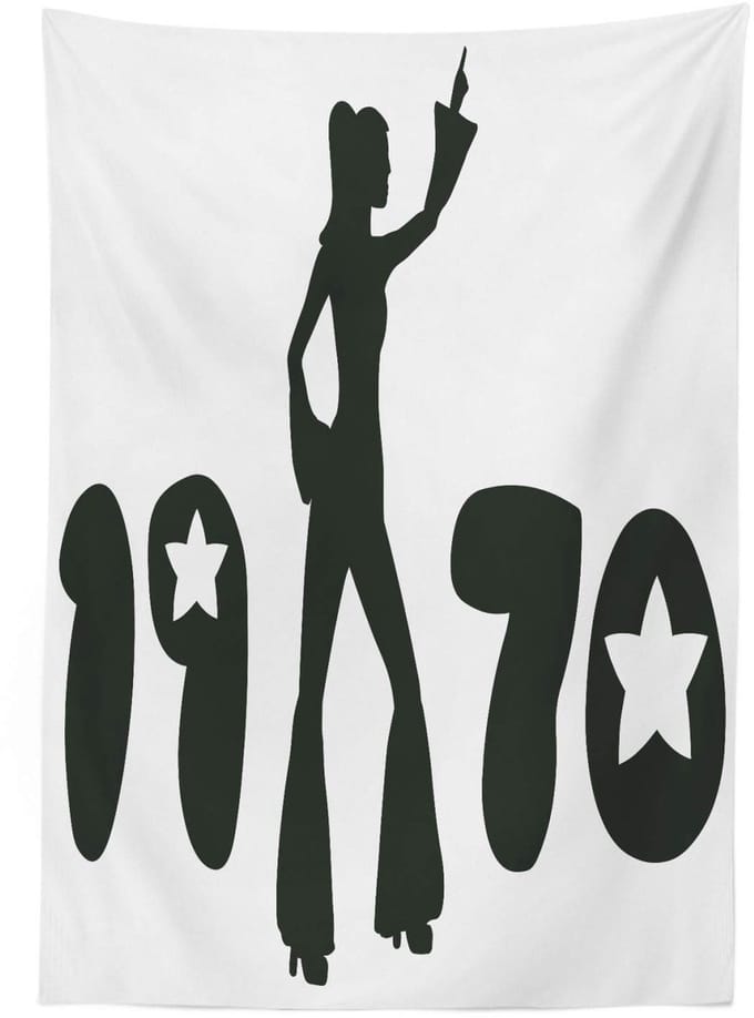 ABAKUHAUS Tafelkleed Zwart-wit – 140x170 cm, satijn, wasbaar