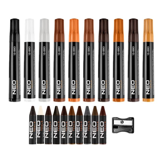 NEO Tools - Reparatiedoek - 21-delig - Kleurrijken Vullers - Markers