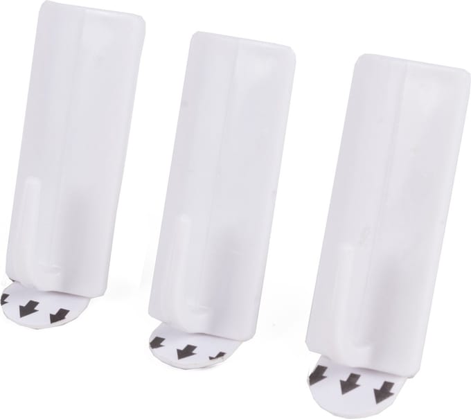 Benson Zelfklevende haken - Verwijderbaar - 2 x 5 cm - Wit - 3 stuks