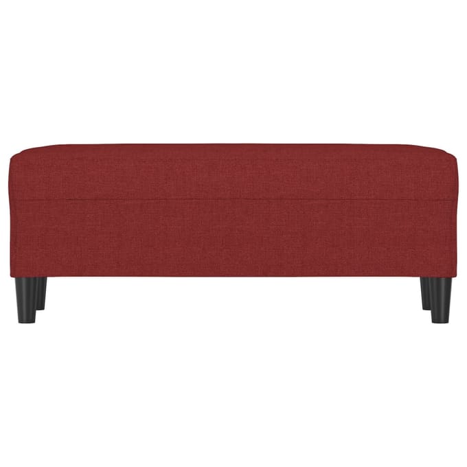 vidaXL Bankje 100x35x41 cm stof wijnrood