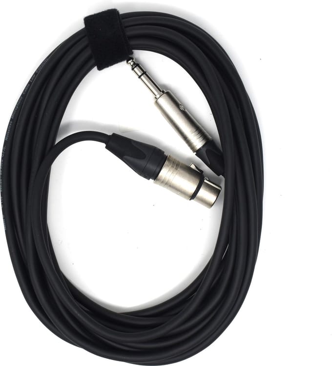 Tasker Female XLR Neutrik naar 6,3 Jack stereo 6 meter