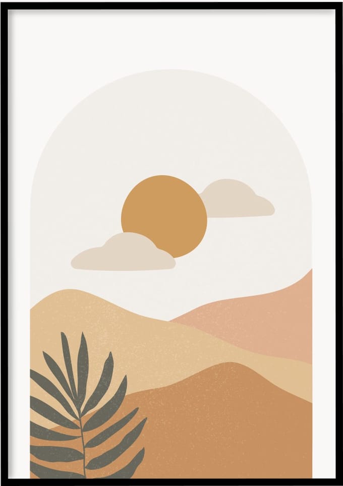 Poster Abstract Cloud - 30x40 cm - Abstracte poster - Exclusief fotolijst – WALLLL