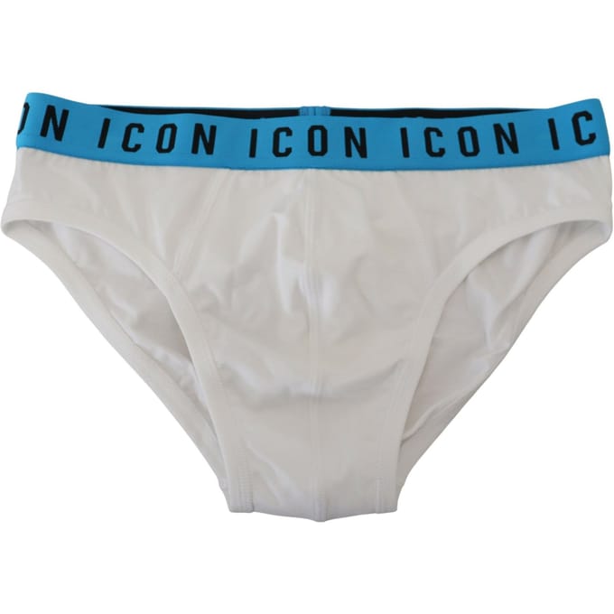 Dsquared² Witte Icon Logo Katoen Stretch Heren Brief Ondergoed