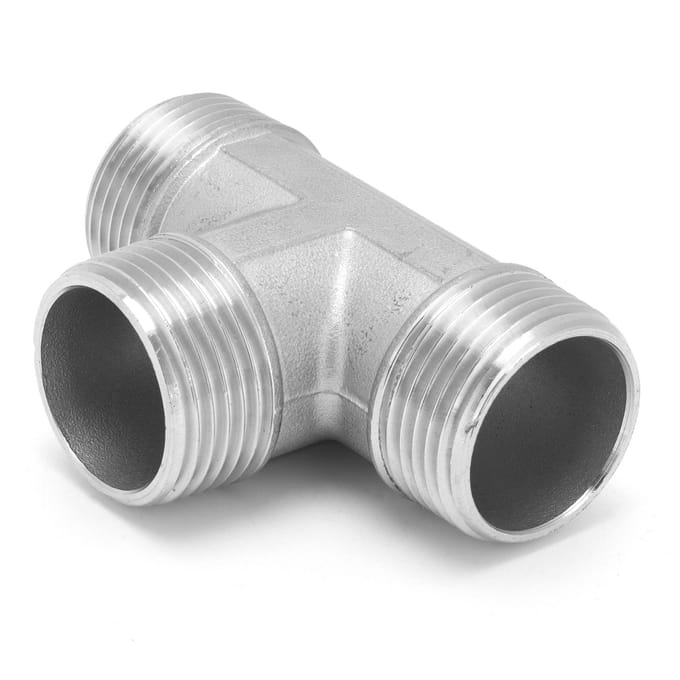 T-stuk Connector G1in Buitendraad RVS T-stuk Adapter Hardware Pijpfittingen