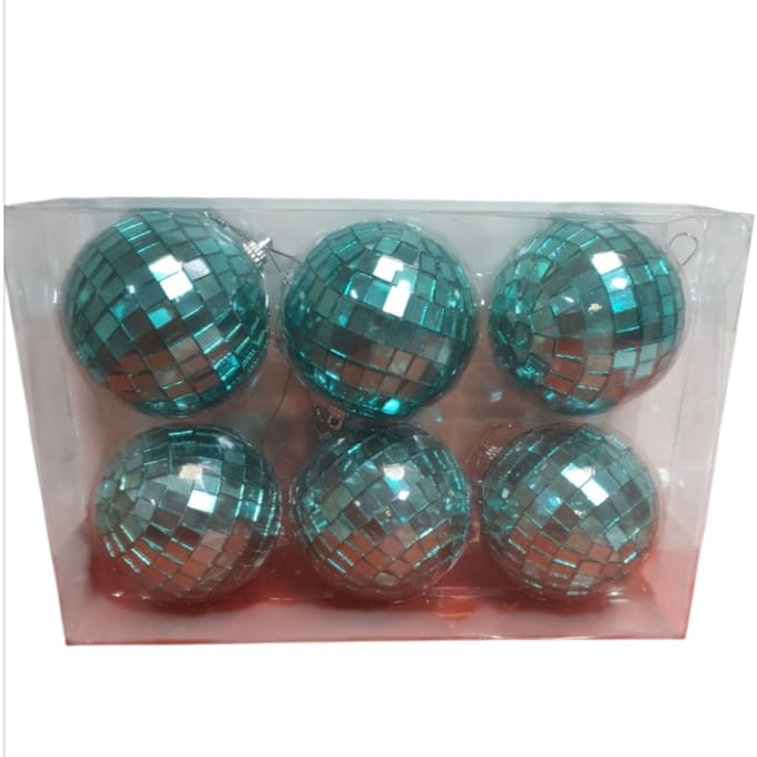 Mica Decorations Spiegelbal/discobal ,set van 6 , D5cm