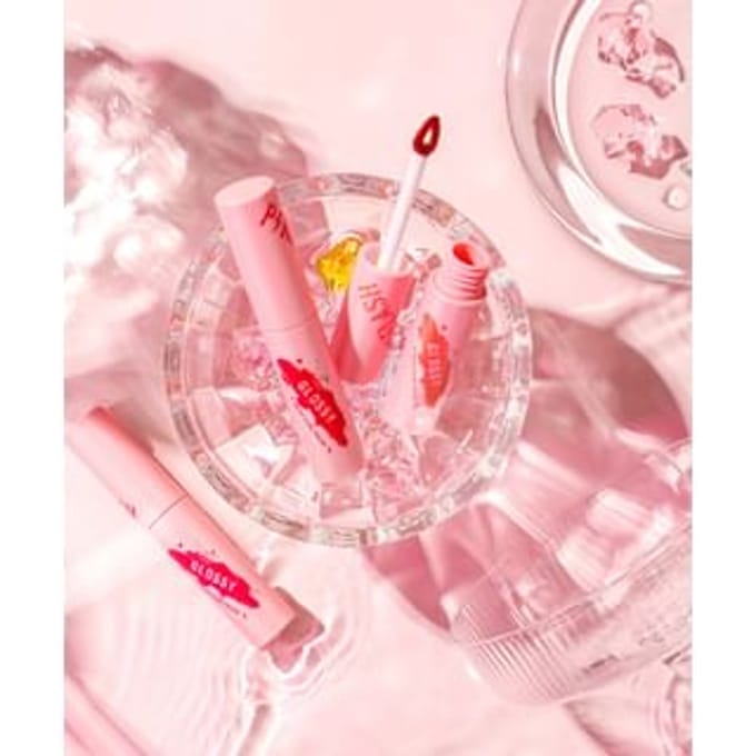PINKFLASH - Watery Glam Lipgloss - 9 Color #NU02 CINNAMON OOLONG