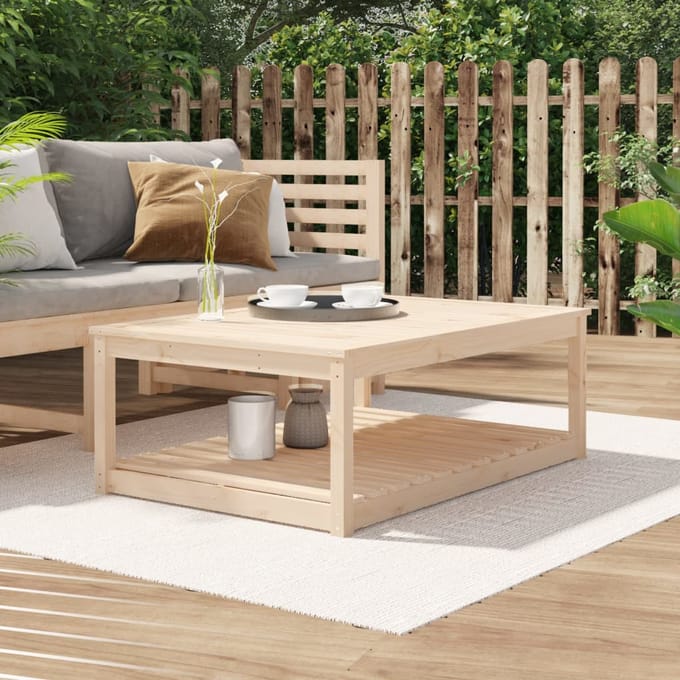 vidaXL - Tuintafel - 121x82,5x45 - cm - massief - grenenhout