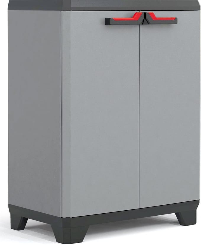 Keter Stilo Lage Kast - 1 Plank - 68x39x90cm - Donkergrijs/Zwart