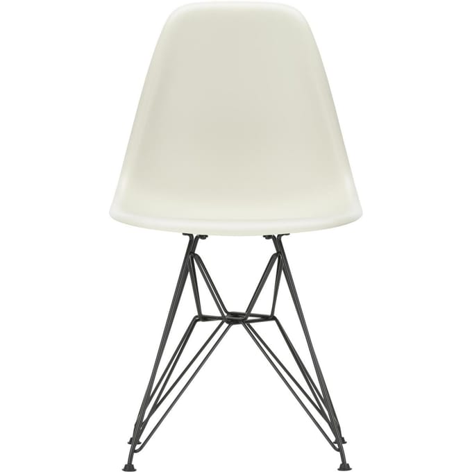 Vitra - DSR Eames Plastic Sidechair - basic dark gepoedercoat - kiezelsteen RE - beige