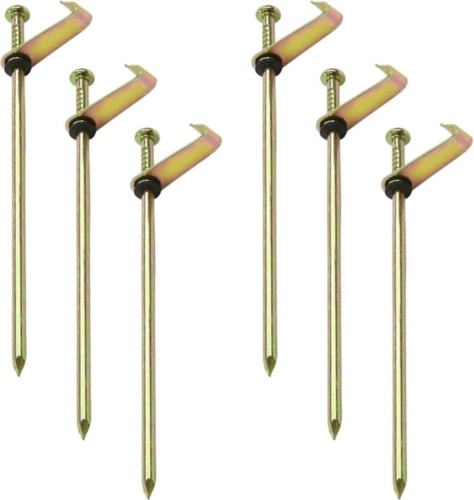 ProPlus Rotspen met haak - metaal - 21 cm - set van 6