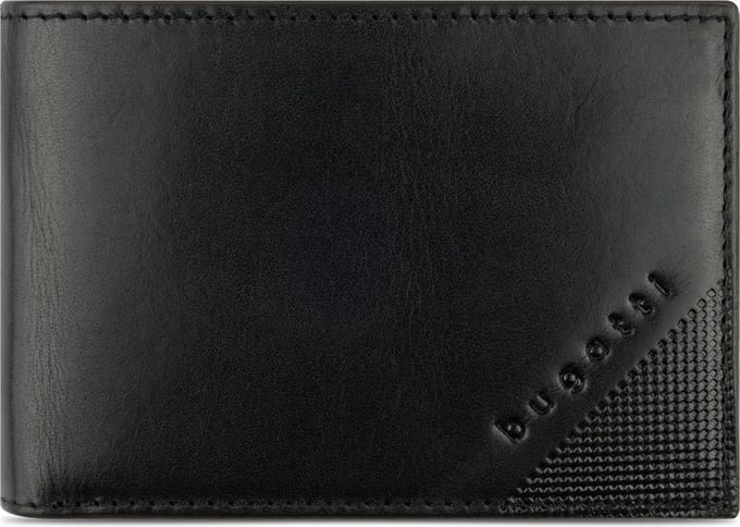 Bugatti Nobile Portemonnee RFID-bescherming Leer 10.5 cm - Jongens - Horizontaal - schwarz