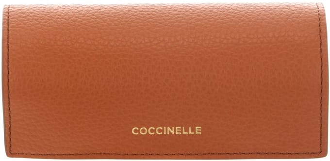 COCCINELLE Leren sieradendoos Jewelry Round Pouch Crab Lichtbruin