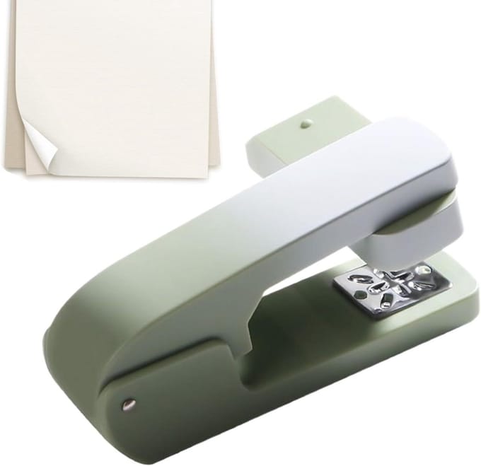 Bureaunietmachine - Ergonomische nietmachine - Documenten binden - 360 graden rotatie - 20 vellen - Groen