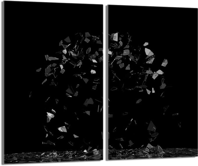 TMK ArtDeko - Beschermplaat - Glas - 30x52cm - Zwart