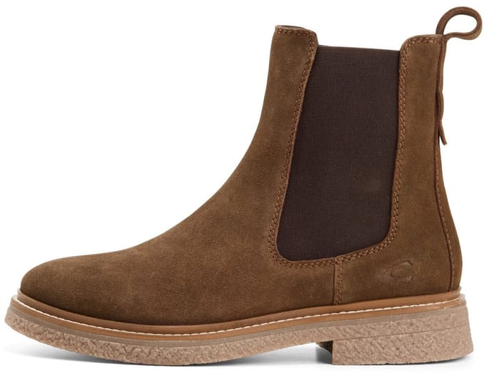 camel active Chelsea-laars van suèdeleer - Maat womenswear-37 - Bruin