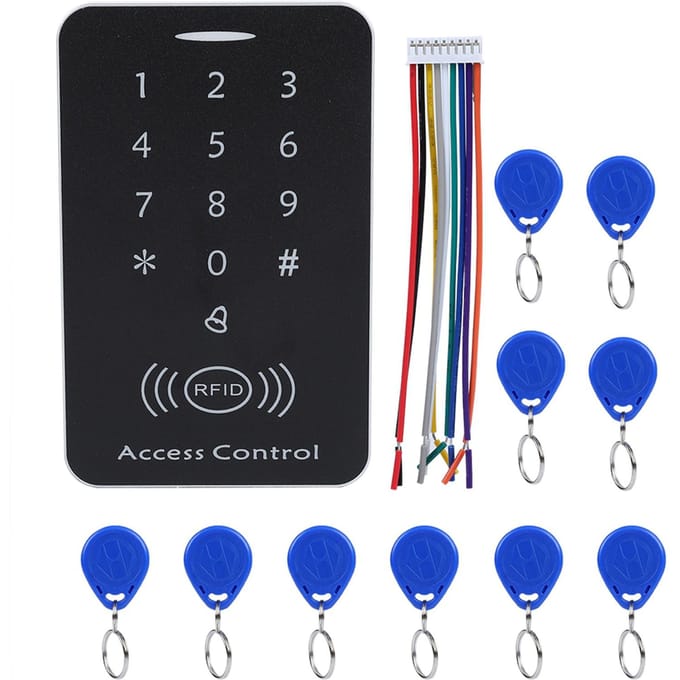 Toegangscontrolesysteem voor deuren RFID-kaartlezer Wachtwoordtoegang Toetsenbord Machinecontroller black