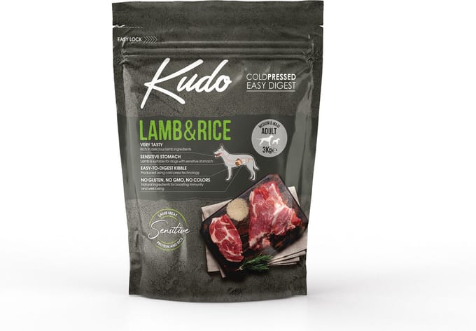 Kudo Adult Medium/Maxi Lam en Rijst 3 kg