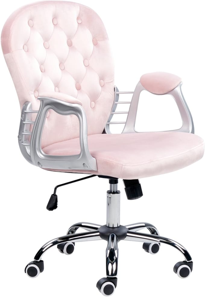 PRINCESS - Bureaustoel - Roze - Fluweel