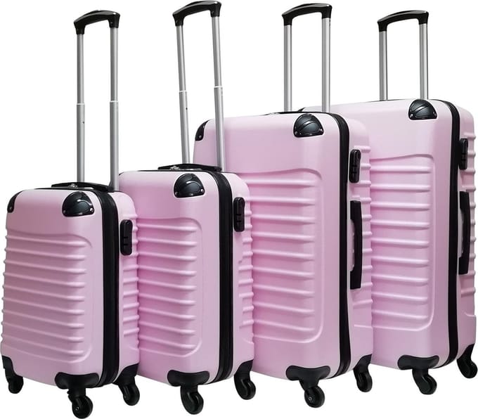 Kofferset Quadrant Travelerz 4-delig ABS - Soft pink