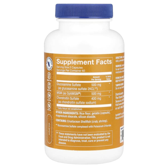 Glucosamine Chondroïtine MSM, 120 Capsules