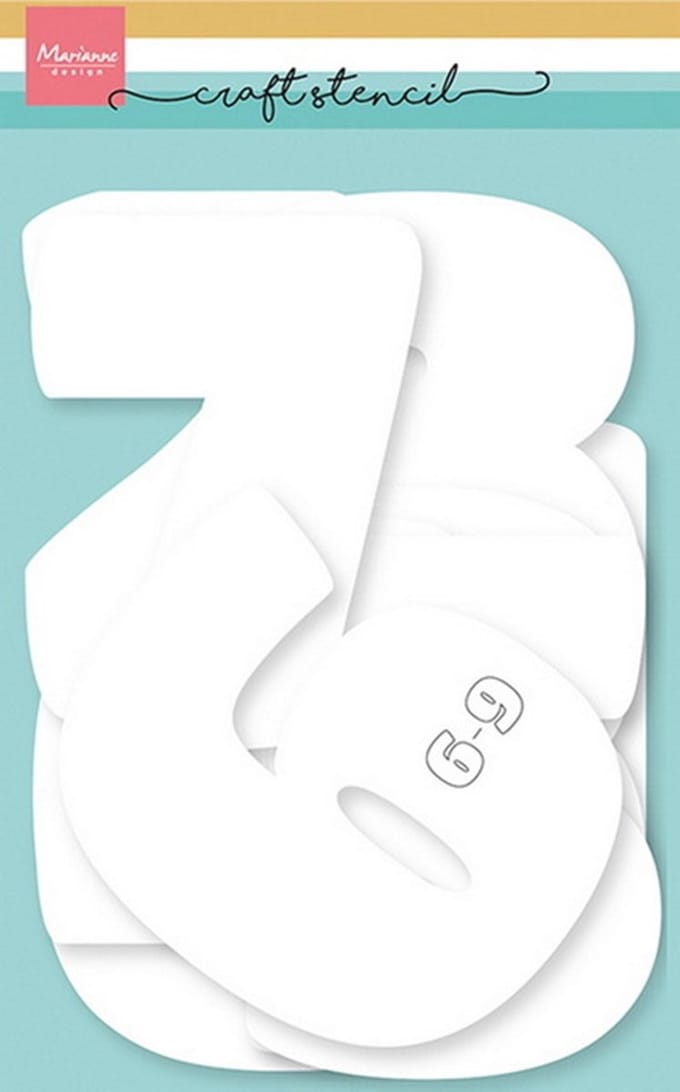 Craft stencil, Numbers 12 cm