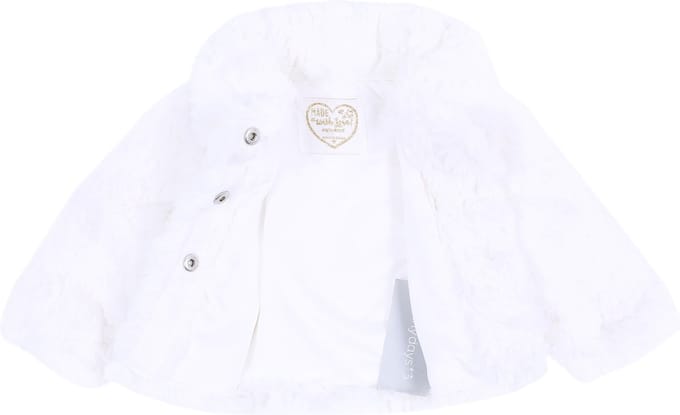 Beige Faux Fur Met Kraag