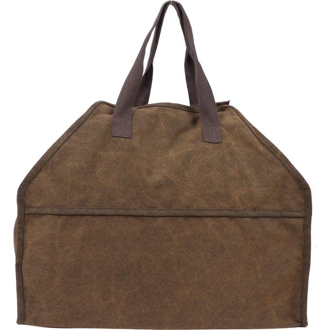 Draagbare Canvas Houtdrager Brandhout Opbergtas Organizer Openhaardaccessoires brown