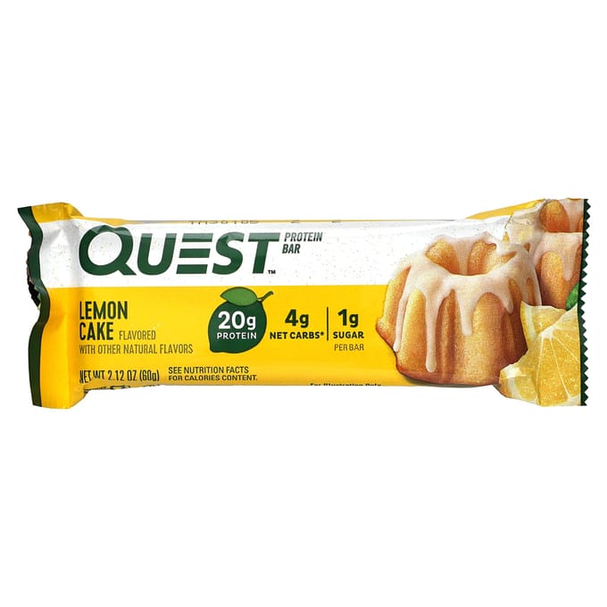 Quest Nutrition, Barre protéinée, Gâteau au citron, 12 barres, 60 g (2,12 onces) chaque