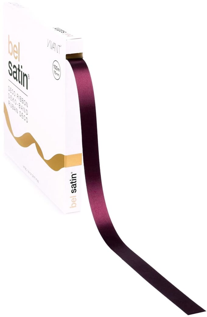 Satijnband luxe 15mm Bordeaux